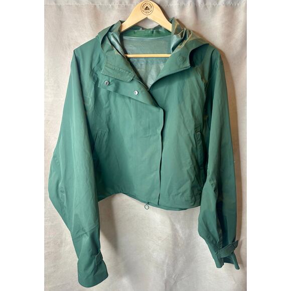 Fabletics 3-pc Workout Set w/ Cropped Hooded Jacket Green Size XL - Picture 16 of 16